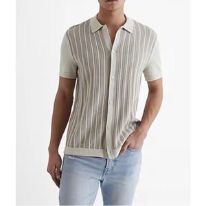 Men's Multicolor Striped Button Down Shirt